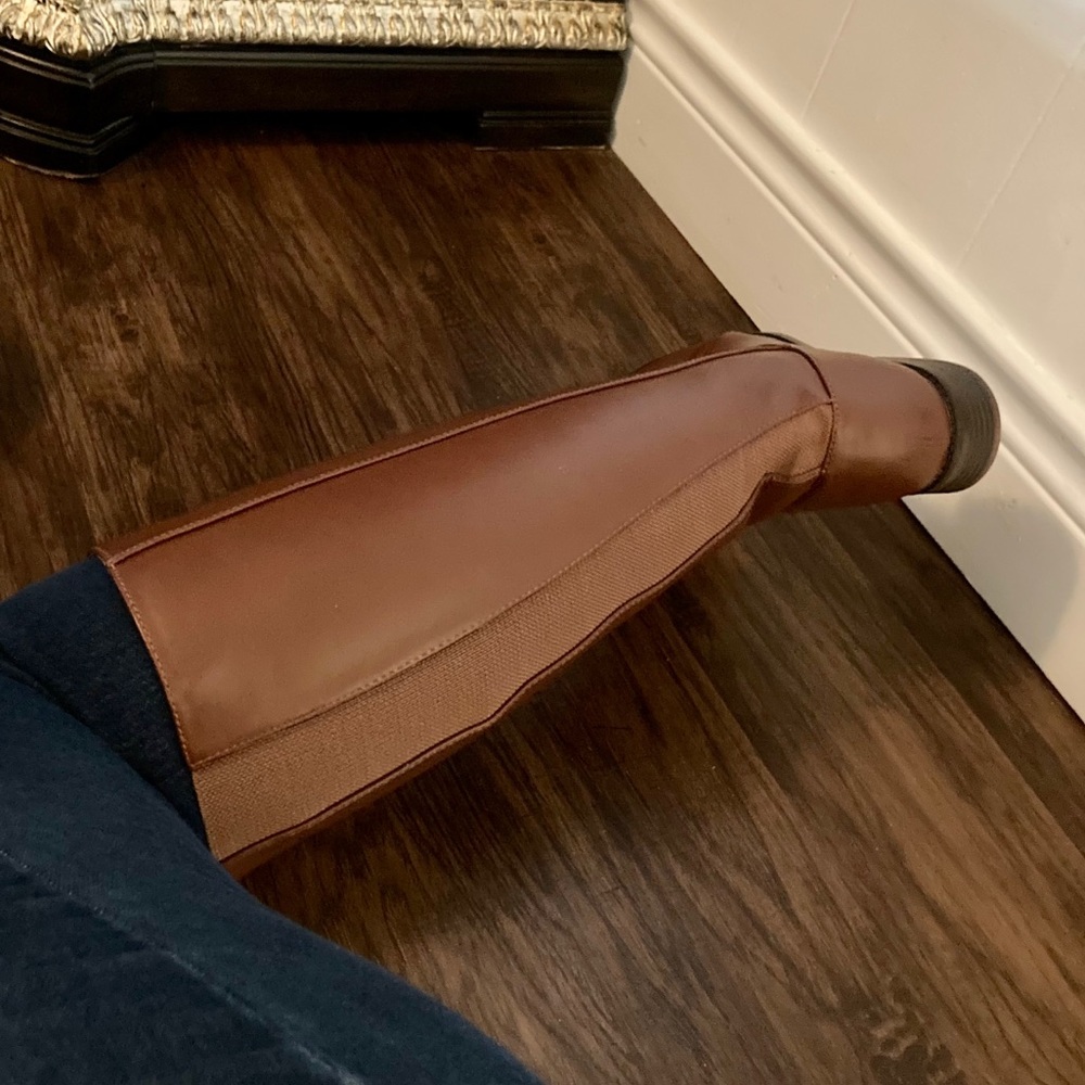 Brown Faux Leather Riding Boots A New Day NWOB - Picture 5 of 10